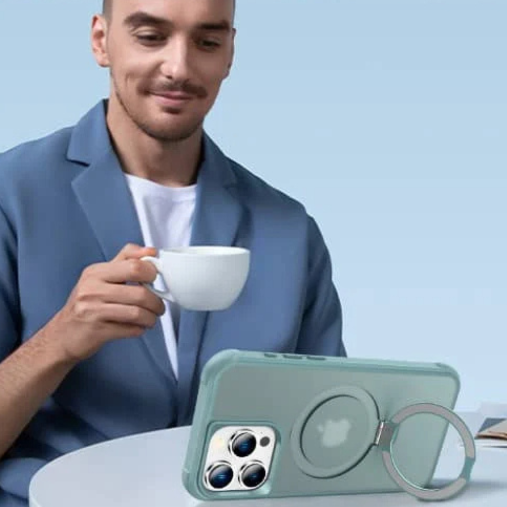 Eruo Shockproof MagSafe iPhone Case With Ring Holder