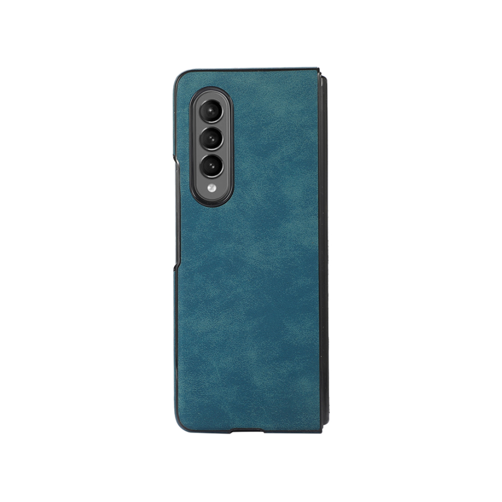 Mellis Slim Fit Leather Galaxy Z Case With Wallet Card Slots Blue