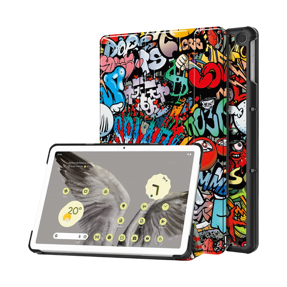 Faveo Tri-Fold Shockproof Case For Google Pixel Tablet Graffiti Google Pixel Tablet 11"