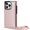Nimbus Crossbody Leather iPhone Case Rose Gold