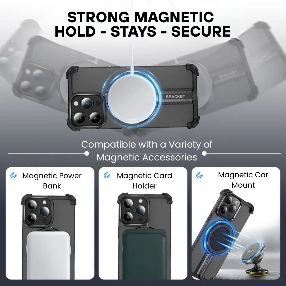 Obvius Shockproof MagSafe iPhone Case With Ring Holder