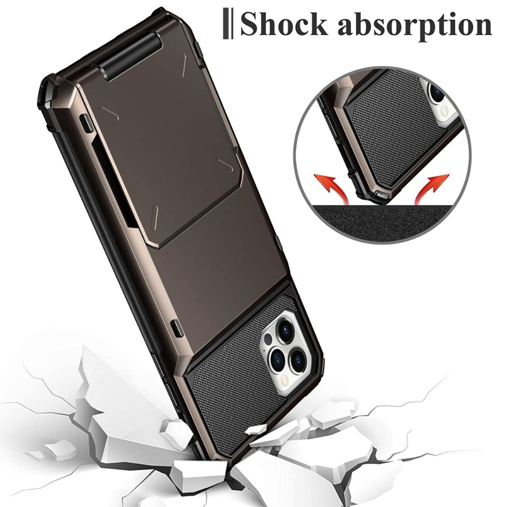 Orbit Shockproof iPhone Wallet Case For X, 11, 12 & 13 Series