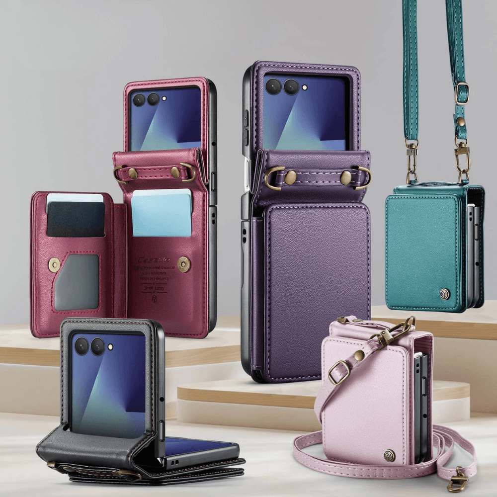 Pollen RFID Blocking Wallet Leather Case For Galaxy Z Flip