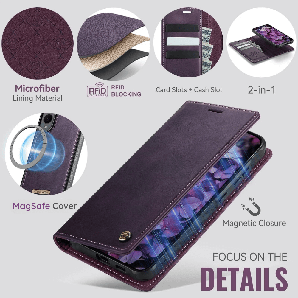 Quovis Leather Flip MagSafe Wallet Galaxy Case