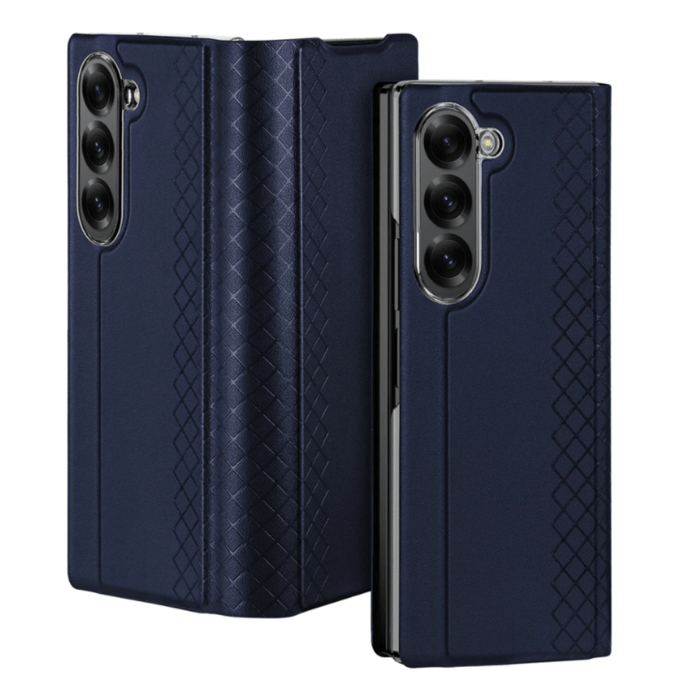 Recro Leather Case For Galaxy Z Fold With Card Holder And Kickstand