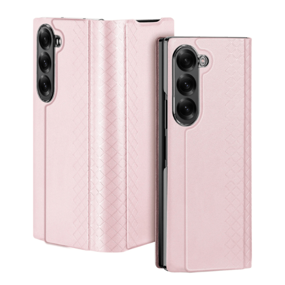 Recro Leather Case For Galaxy Z Fold With Card Holder And Kickstand