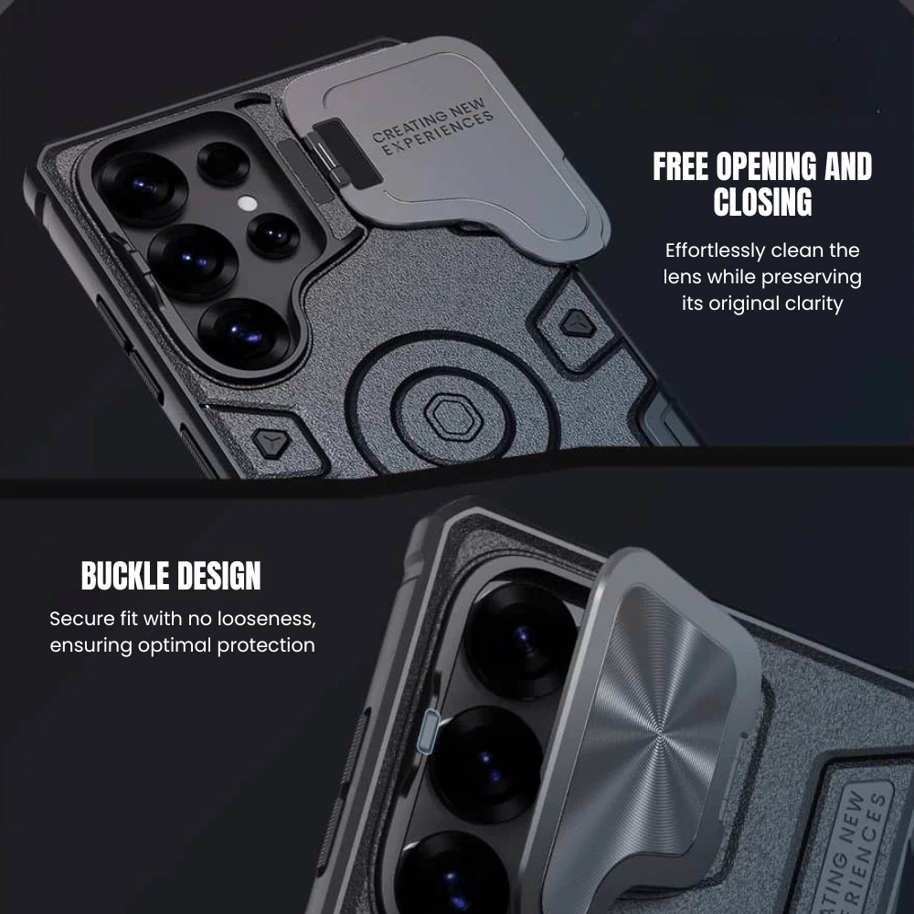 Accedo Heavy Duty Galaxy Case With Flip Lens Cover