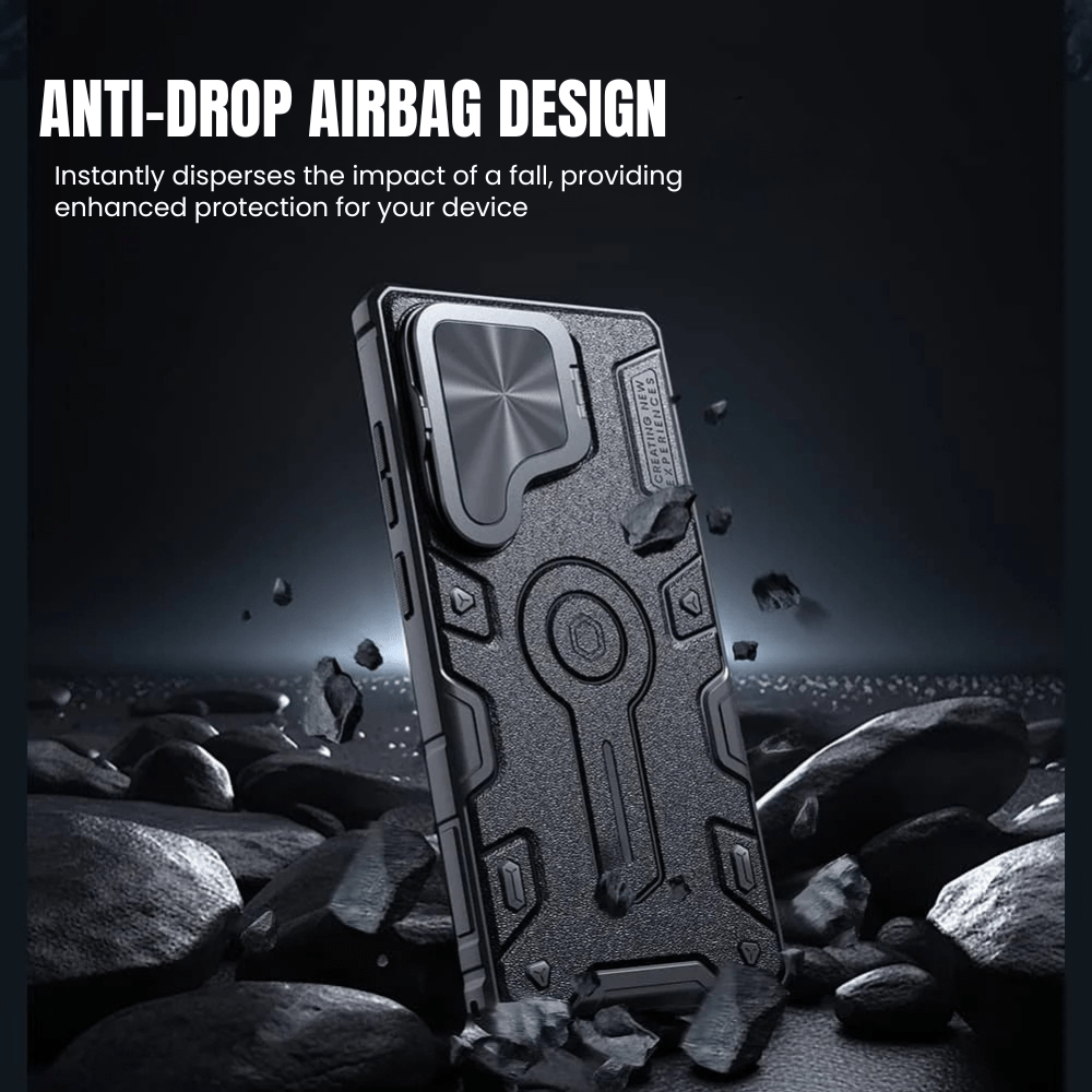 Accedo Heavy Duty Galaxy Case With Flip Lens Cover