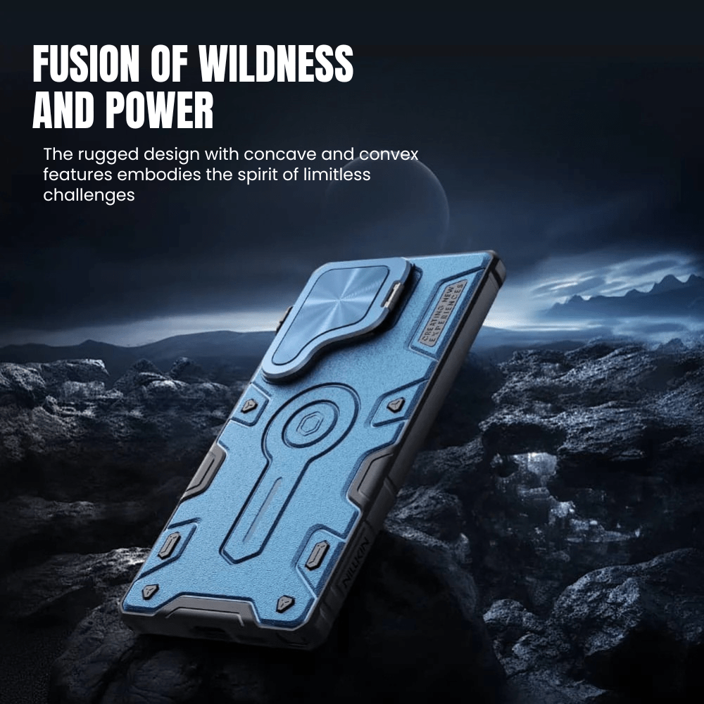 Accedo Heavy Duty Galaxy Case With Flip Lens Cover