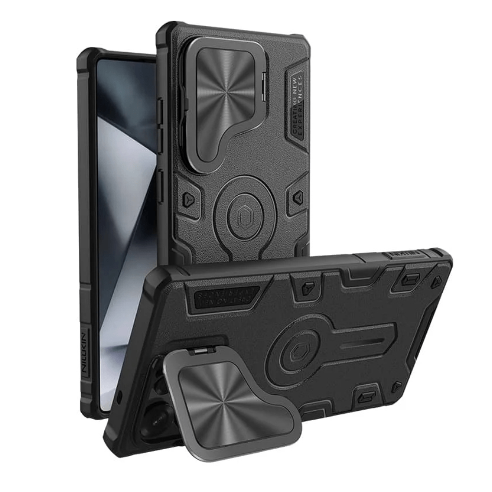 Accedo Heavy Duty Galaxy Case With Flip Lens Cover Black Galaxy S25 Ultra