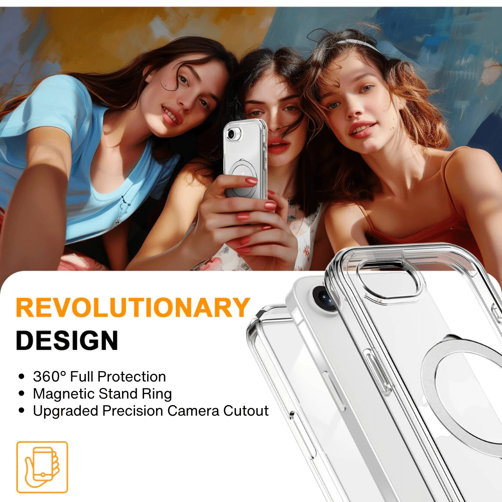 Denego Shockproof MagSafe Case With Screen Protector For iPhone 16e