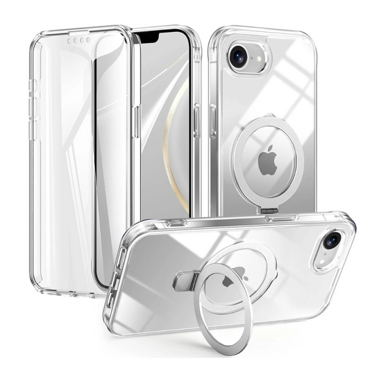 Denego Shockproof MagSafe Case With Screen Protector For iPhone 16e Transparent iPhone 16e