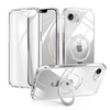 Denego Shockproof MagSafe Case With Screen Protector For iPhone 16e Transparent iPhone 16e