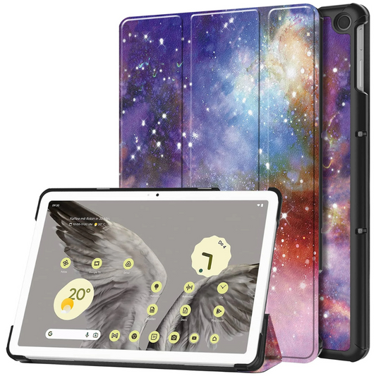 Faveo Tri-Fold Shockproof Case For Google Pixel Tablet Galaxy Purple Google Pixel Tablet 11"