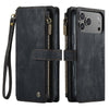 Saevio Magnetic Leather iPhone Case Black iPhone 17 Pro