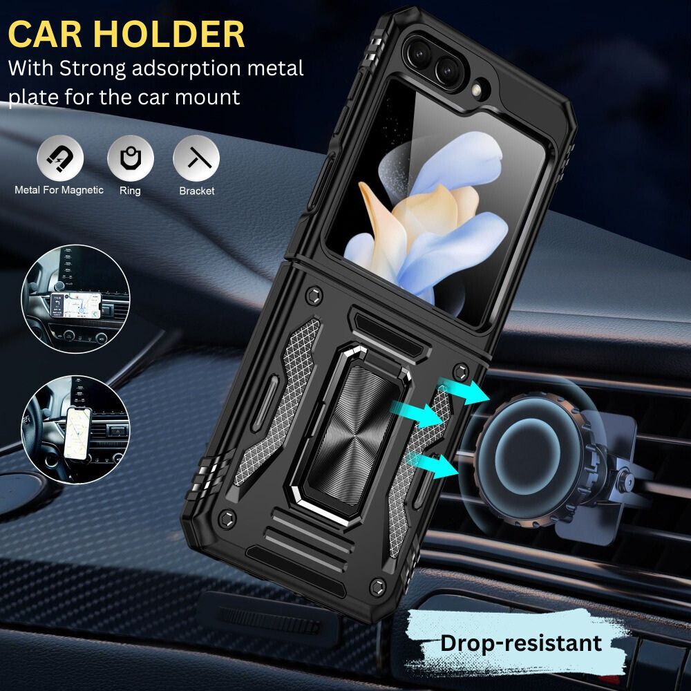 Ignis Military Shockproof Case for Galaxy Z Flip With Magnetic Ring Kickstand