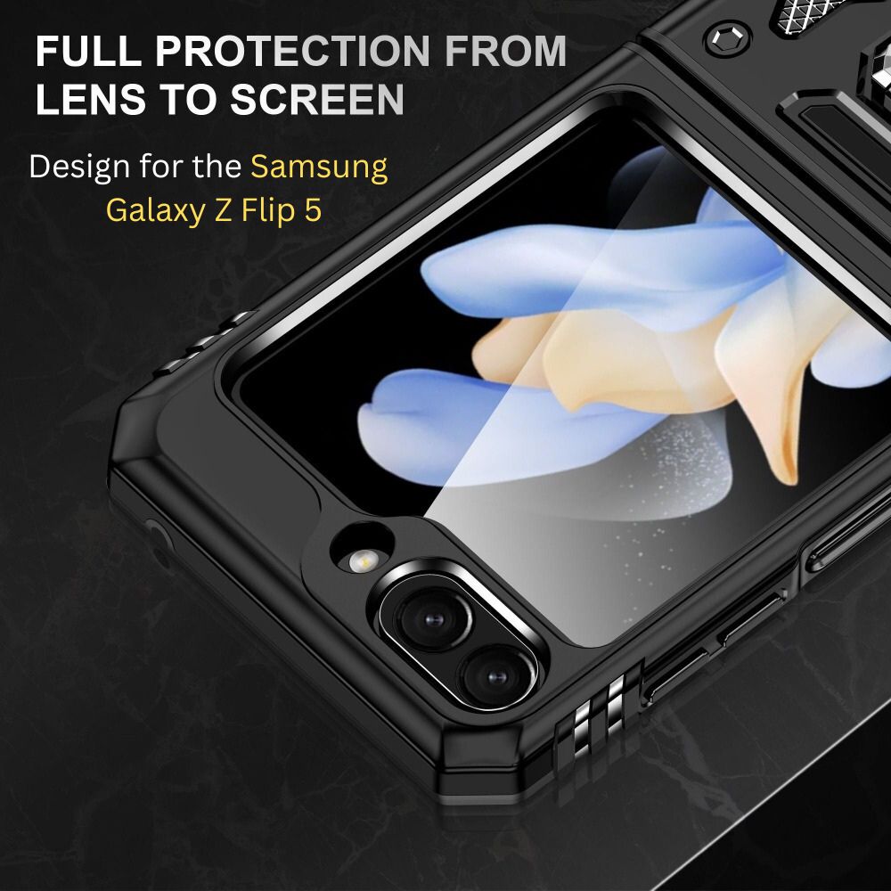 Ignis Military Shockproof Case for Galaxy Z Flip With Magnetic Ring Kickstand