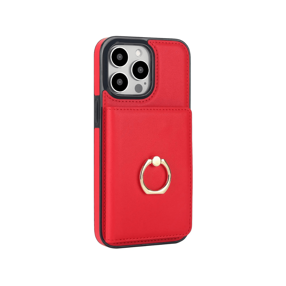 Laeve Wallet Case For iPhone 16 Series Red