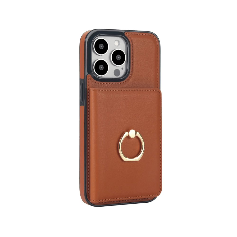 Laeve Wallet Case For iPhone 16 Series Brown