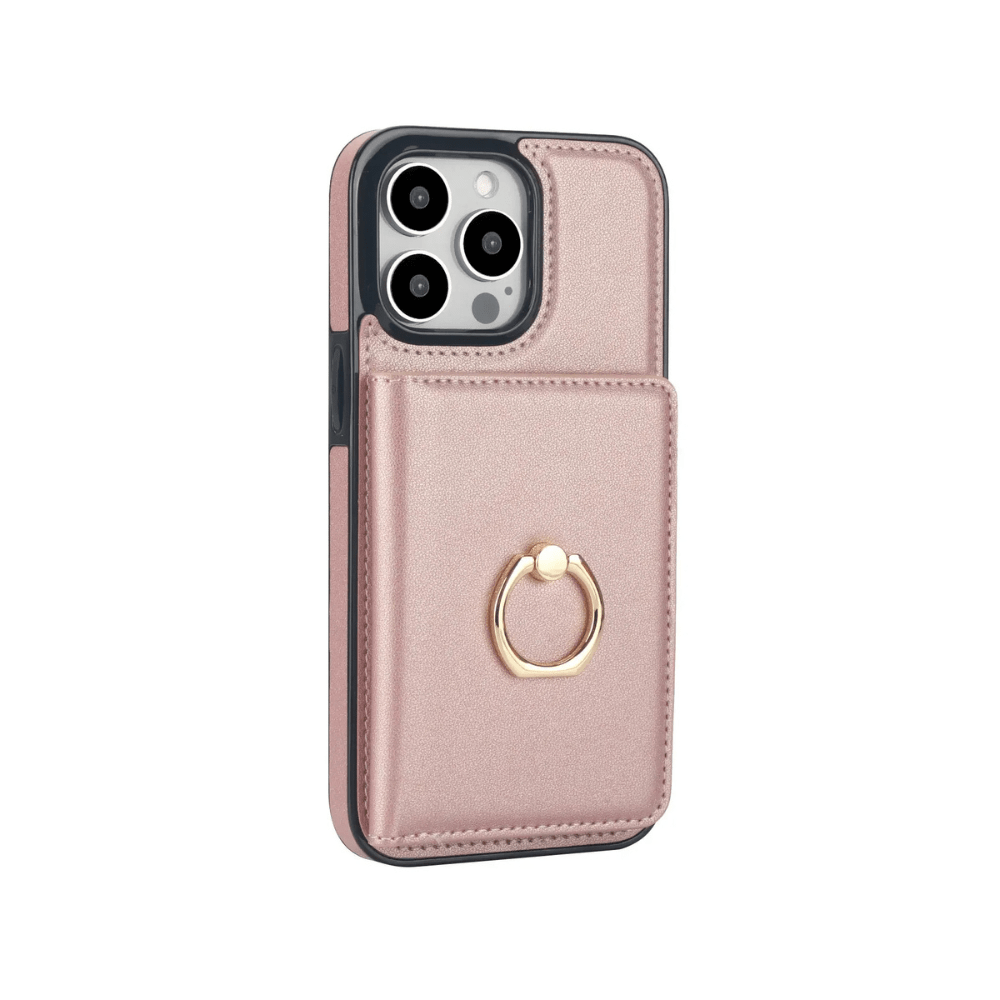 Laeve Wallet Case For iPhone 16 Series Rose Gold