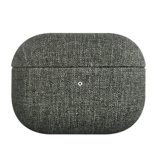 Eluvies Bergamo Fabric Shockproof AirPods Case Light Grey