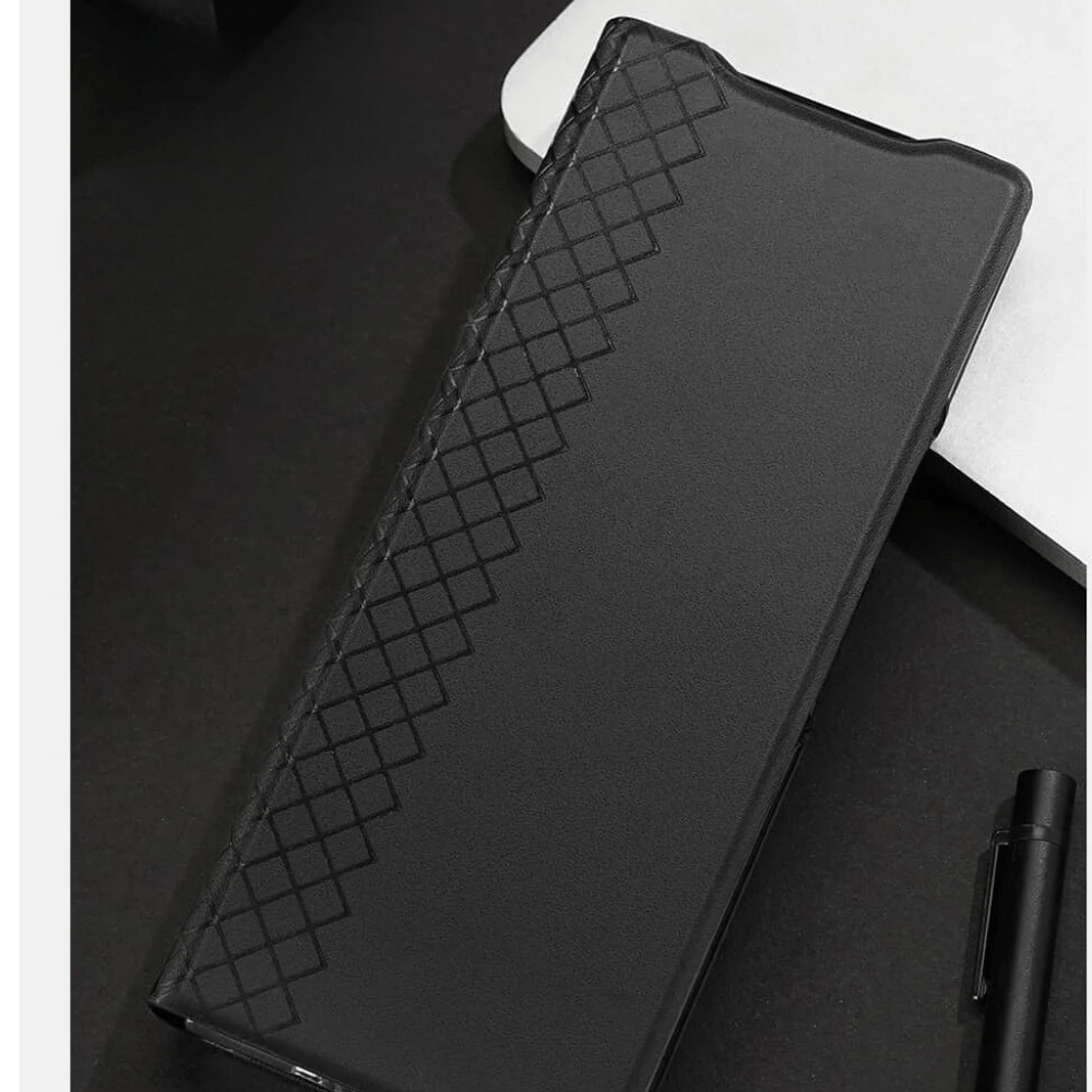 Recro Leather Case For Galaxy Z Fold With Card Holder And Kickstand