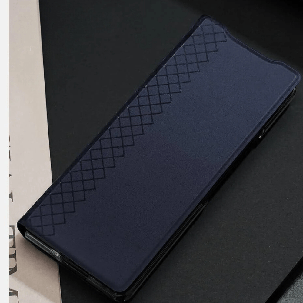 Recro Leather Case For Galaxy Z Fold With Card Holder And Kickstand