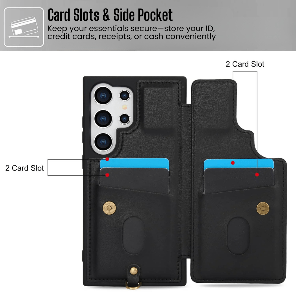 Verus Floral Design Detachable Wallet Galaxy Case