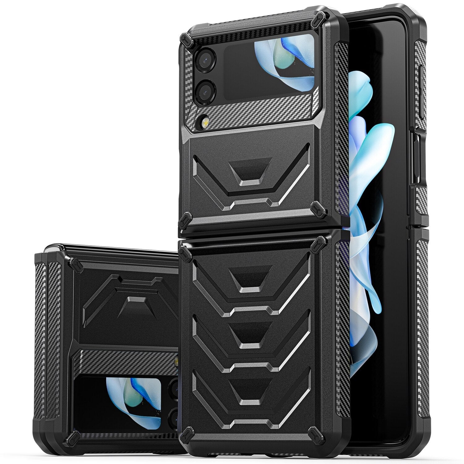 Gelus Anti-Scratch Shockproof Case for Samsung Galaxy Z Flip 4 Black