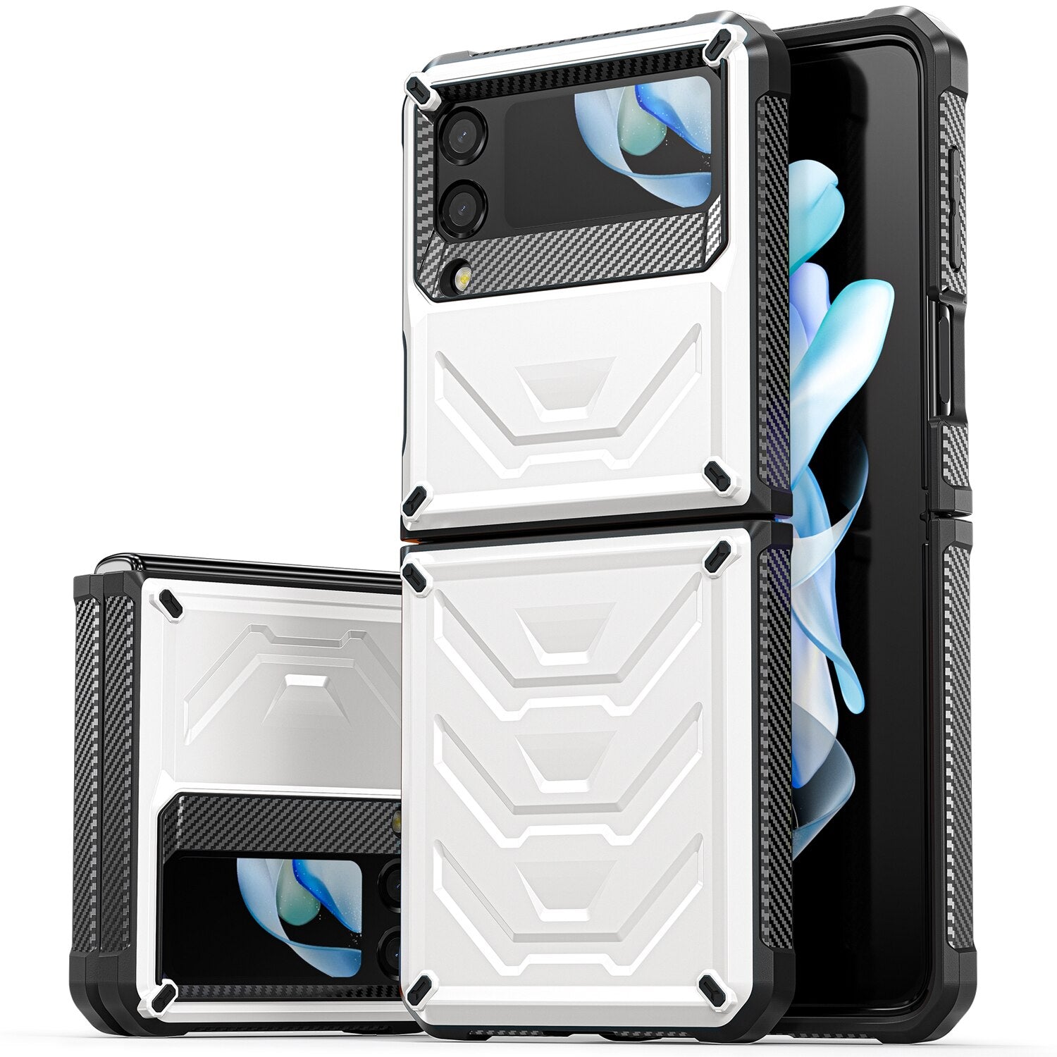 Gelus Anti-Scratch Shockproof Case for Samsung Galaxy Z Flip 4 White