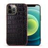 Abduco Genuine Leather iPhone Case Crocodile Black