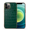 Abduco Genuine Leather iPhone Case Crocodile Green