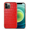 Abduco Genuine Leather iPhone Case Crocodile Red