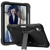 Aeris Heavy Duty Shockproof Silicone iPad Case With Pencil Holder & Kickstand Black iPad (A16) 11"
