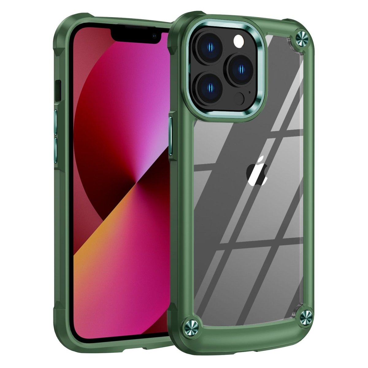 Ambo 5-in-1 Liquid TPU Protection Case For iPhone 15 Series Green