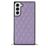 Caeleste Luxury Leather Galaxy Case with Crossbody Lanyard Purple