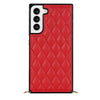 Caeleste Luxury Leather Galaxy Case with Crossbody Lanyard Red