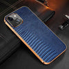 Contra Luxury Genuine Leather iPhone Case Blue