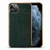 Contra Luxury Genuine Leather iPhone Case Green