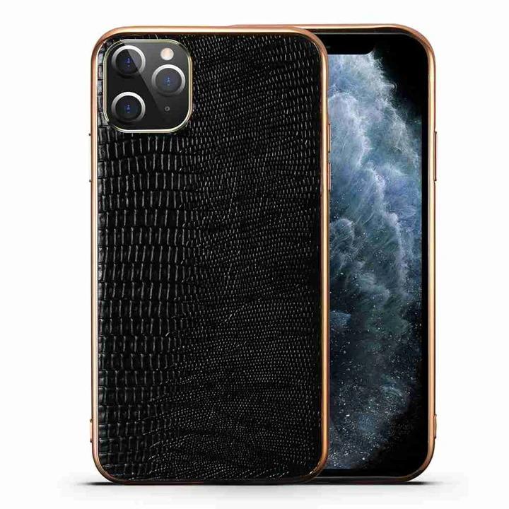 Contra Luxury Genuine Leather iPhone Case Black