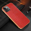 Contra Luxury Genuine Leather iPhone Case Red