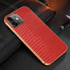 Contra Luxury Genuine Leather iPhone Case Red