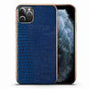 Contra Luxury Genuine Leather iPhone Case Blue
