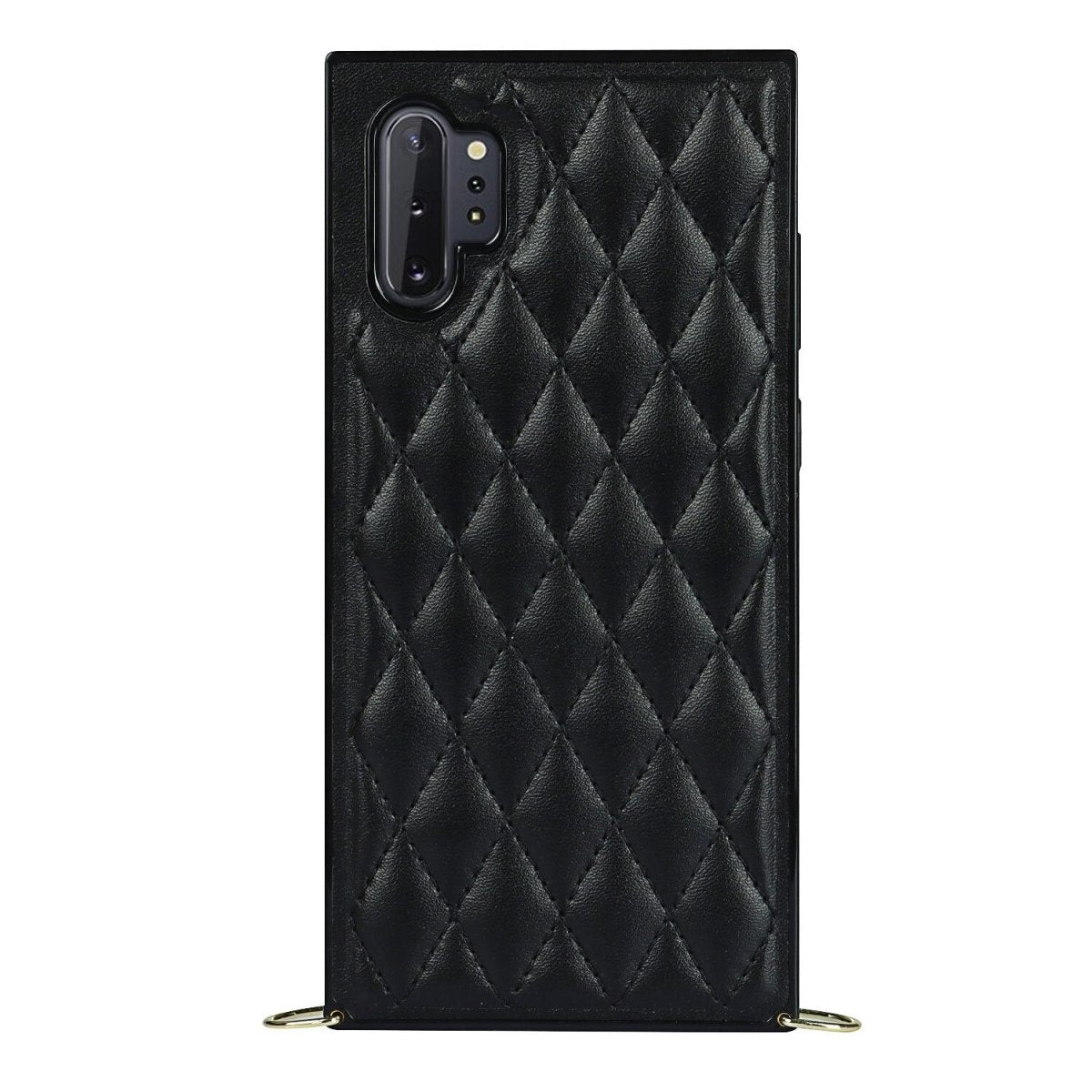 Cor Luxury Leather Galaxy Note Case with Crossbody Lanyard Black
