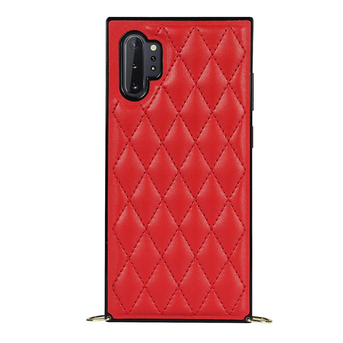 Cor Luxury Leather Galaxy Note Case with Crossbody Lanyard Red