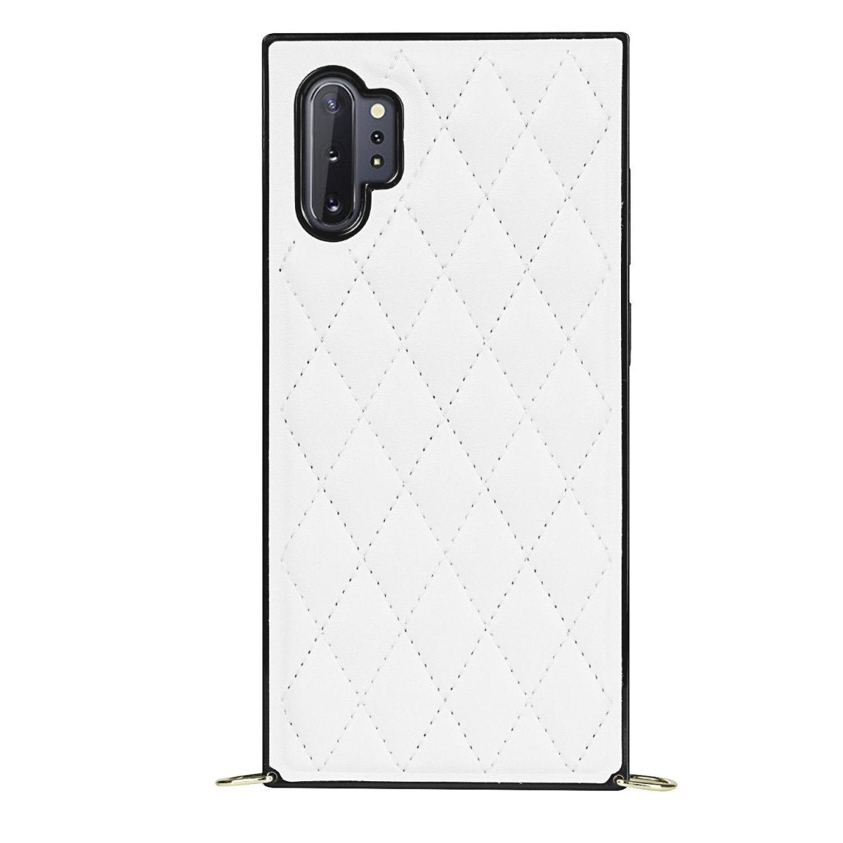 Cor Luxury Leather Galaxy Note Case with Crossbody Lanyard White