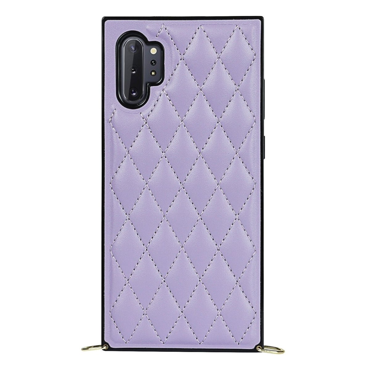 Cor Luxury Leather Galaxy Note Case with Crossbody Lanyard Purple