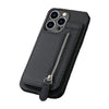 Decus Shockproof Slim Luxury Leather Wallet iPhone Case Black