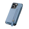 Decus Shockproof Slim Luxury Leather Wallet iPhone Case Blue