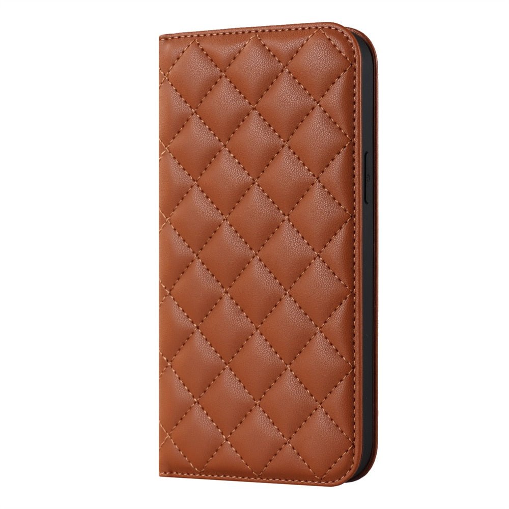 Dilectus MagSafe Leather Case with Kickstand and Card Slot Brown